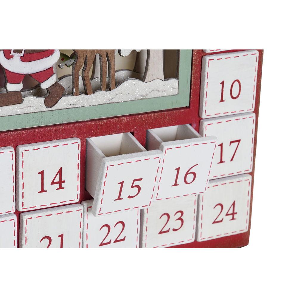 Εορταστικό Ημερολόγιο DKD Home Decor Ξύλο (30 x 7 x 41 cm)