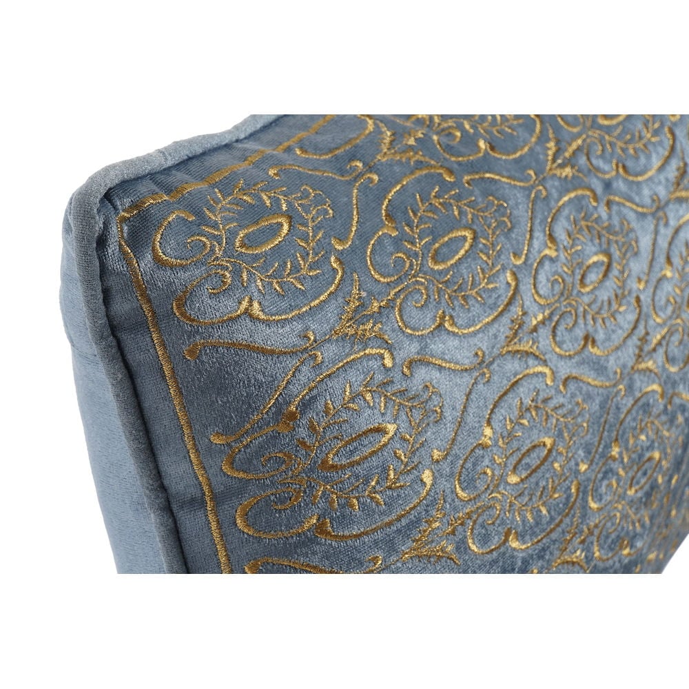 Μαξιλάρι DKD Home Decor 8424001850396 Μπλε Χρυσό πολυεστέρας Βελούδο Αλουμίνιο (50 x 10 x 30 cm)