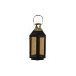 Lanterne DKD Home Decor Μαύρο Κρυστάλλινο Σίδερο Χρυσό (22 x 20 x 46 cm)