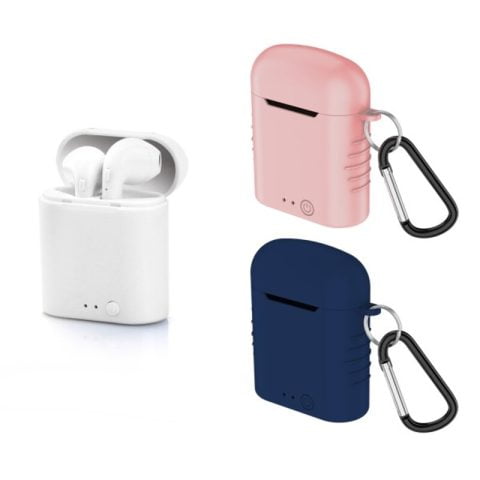 Bluetooth Ακουστικά με Μικρόφωνο Contact Twins Mini 400 mAh Λευκό