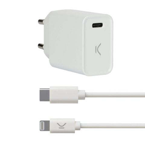 Φορτιστής USB Iphone KSIX Λευκό