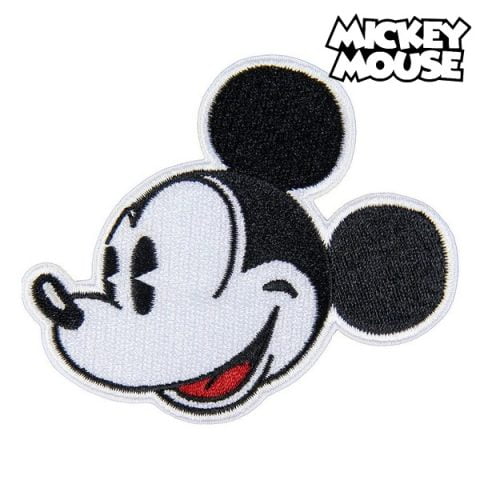 Μπαλωμάτα Mickey Mouse Μαύρο Λευκό πολυεστέρας (9.5 x 14.5 x cm)