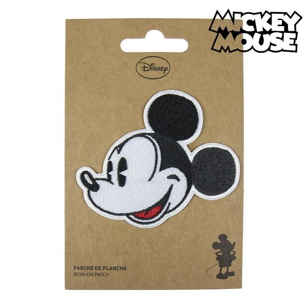 Μπαλωμάτα Mickey Mouse Μαύρο Λευκό πολυεστέρας (9.5 x 14.5 x cm)