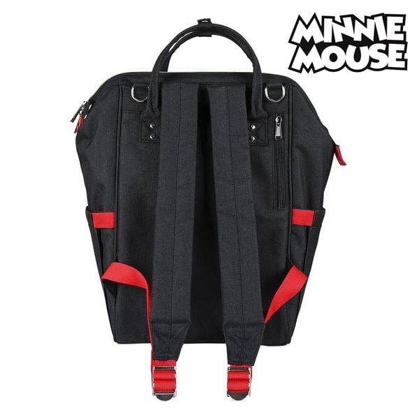 Σακίδιο Πλάτης Casual Minnie Mouse Μαύρο Κόκκινο