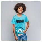 Παιδικό Μπλούζα με Κοντό Μανίκι Marvel Μπλε