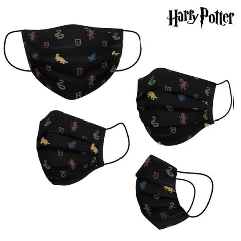 Επαναχρησιμοποιήσιμη Υφασμάτινη Μάσκα  Υγιεινής Harry Potter Ενηλίκων Μαύρο