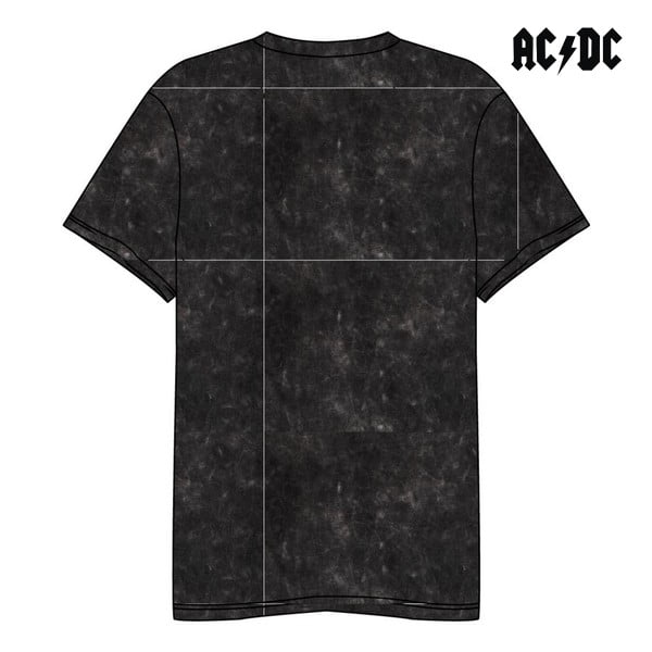 Ανδρική Μπλούζα με Κοντό Μανίκι ACDC Μαύρο