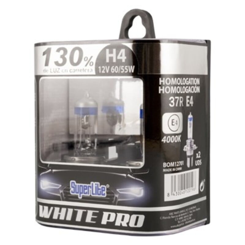 Λάμπα Αυτοκινήτου Superlite White Pro H4 12V 55/60W 4000K 37R/E4