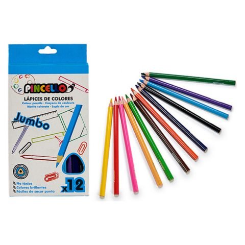 Χρωματιστά μολύβια Jumbo (12 pcs)