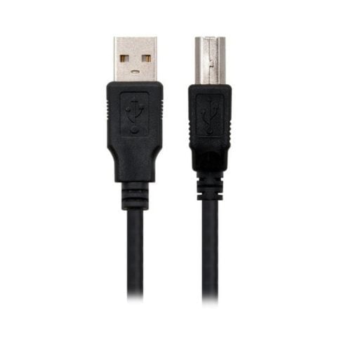 Καλώδιο USB 2.0 A σε USB B NANOCABLE 10.01.0102-BK Μαύρο (1 m)