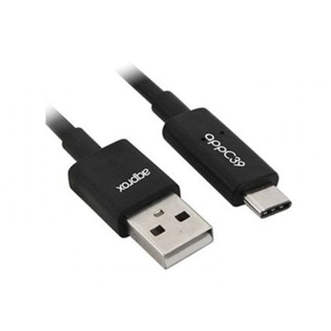 Καλώδιο USB 2.0 σε USB C APPROX APPC40 1 m Μαύρο