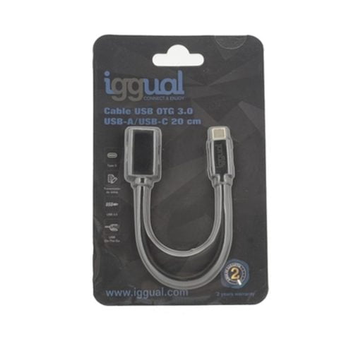 Καλώδιο USB-C OTG 3.0 iggual IGG317372 20 cm