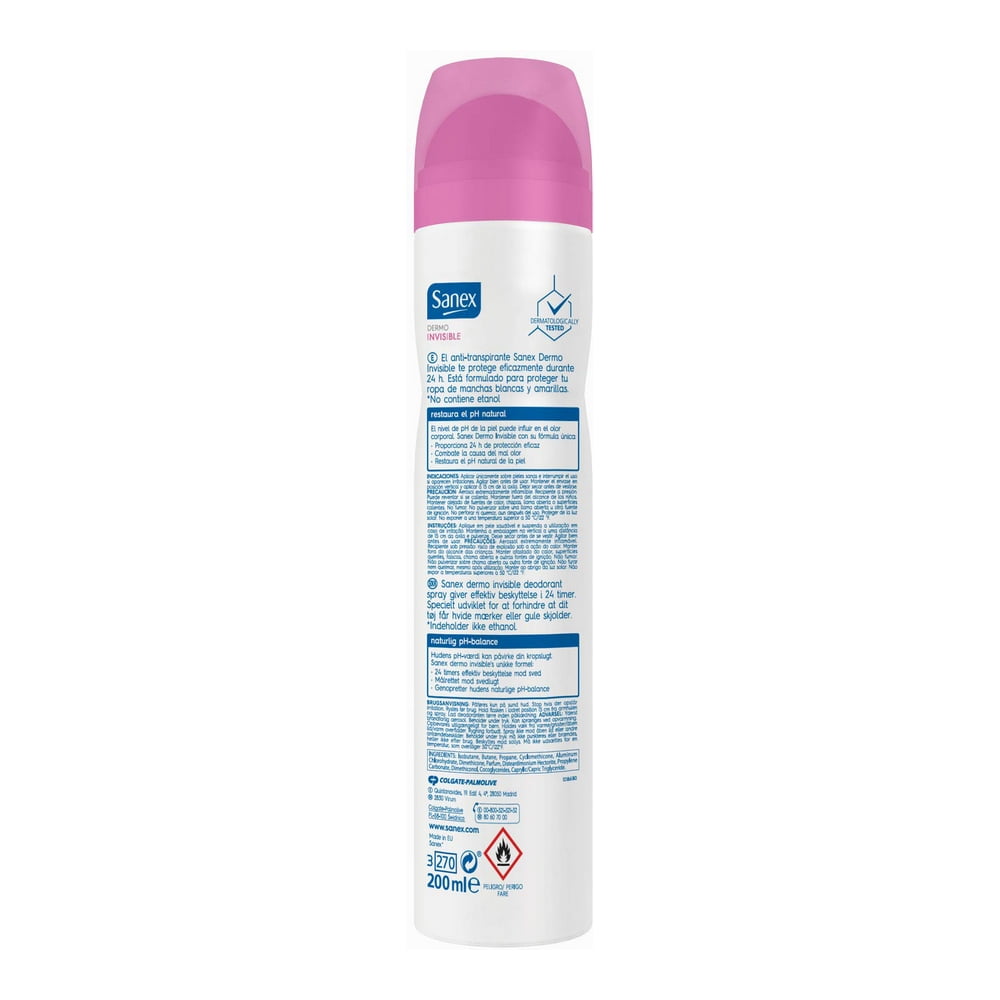 Αποσμητικό Spray Dermo Invisible Sanex (200 ml)