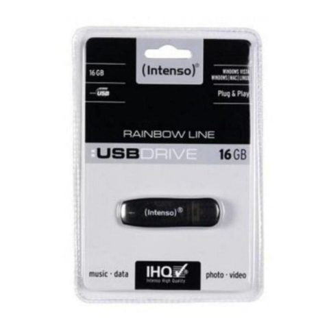 Στικάκι USB INTENSO Rainbow Line 16 GB Μαύρο 16 GB Στικάκι USB