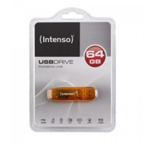 Στικάκι USB INTENSO FAELAP0282 USB 2.0 64 GB Πορτοκαλί 64 GB Στικάκι USB