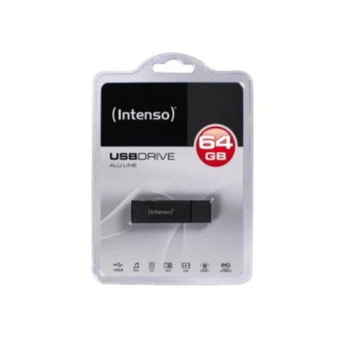 Μνήμη USB και Micro USB INTENSO ALU LINE 64 GB Ανθρακί 64 GB Στικάκι USB