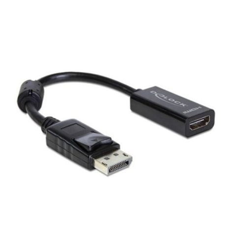 Αντάπτορας DisplayPort σε HDMI DELOCK Adaptador DisplayPort > HDMI 13 cm Μαύρο
