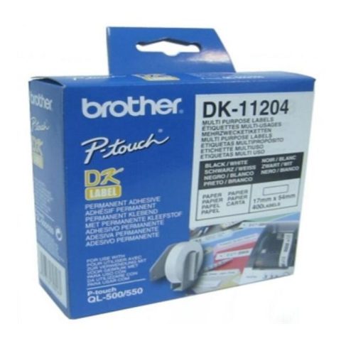 Ετικέτες για Εκτυπωτή Πολλαπλών Χρήσεων Brother DK-11204 17 x 54 mm Λευκό