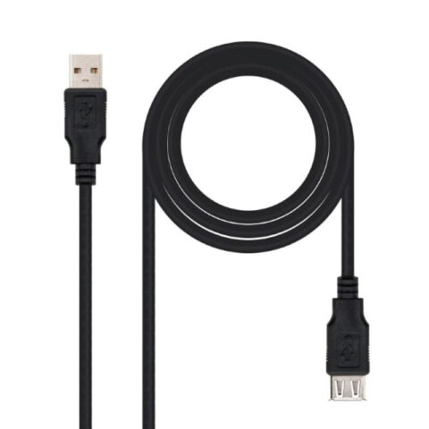Καλώδιο USB 2.0 NANOCABLE 10.01.0202-BK 1 m Μαύρο Μπεζ