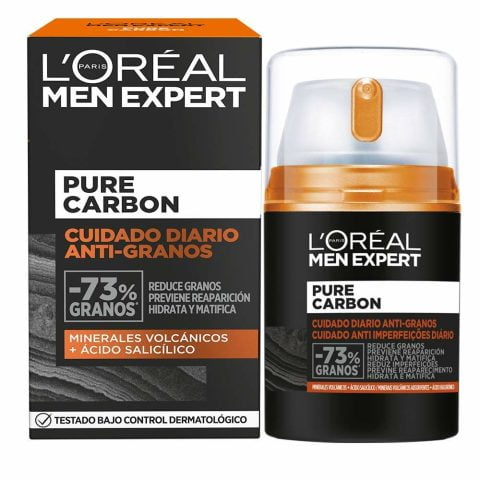 Κρέμα Καθαρισμού L'Oreal Make Up Men Expert Pure Carbon Ενυδατική Ματαίωση Κατά της Ακμής (50 ml)