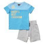 Sports Outfit for Baby Reebok G ES Inf SJ SS Μπλε Γκρι