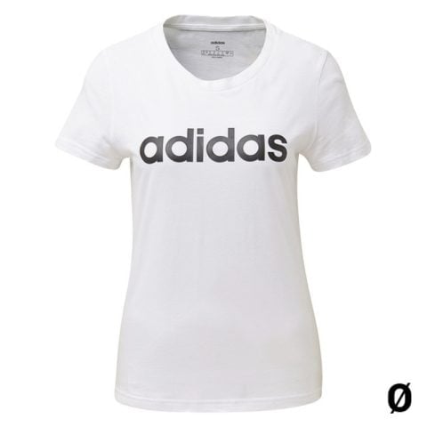 Γυναικεία Μπλούζα με Κοντό Μανίκι Adidas W E LIIN SLIM T DU0629 Λευκό