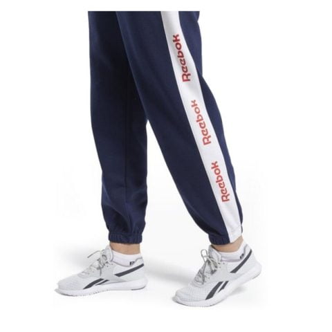 Αθλητικά Παντελόνια για Ενήλικες Reebok Linear Logo FL Γυναίκα Ναυτικό Μπλε