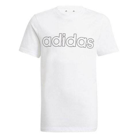 Παιδικό Μπλούζα με Κοντό Μανίκι Adidas B LIN T GN4002 Λευκό