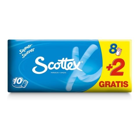 Χαρτοπετσέτες Scottex 3 επίπεδα (10 x 10 uds)