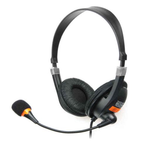 Ακουστικά με Μικρόφωνο Natec Drone Μαύρο Πορτοκαλί
