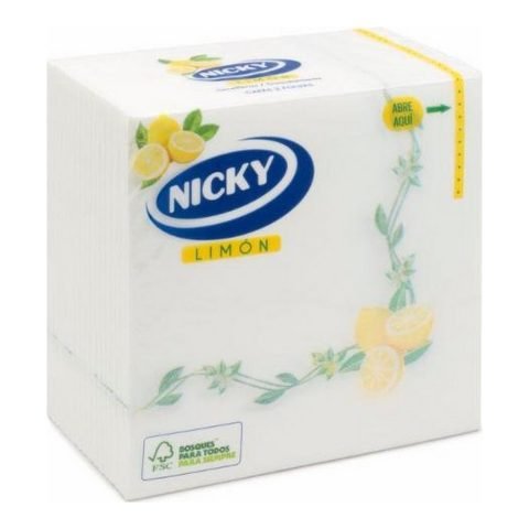Χαρτοπετσέτα Nicky Maxi Λευκή Λεμονί