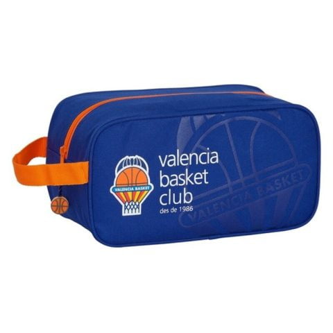 Θήκη Παπουτσιών Ταξιδιού Valencia Basket Μπλε Πορτοκαλί (29 x 15 x 14 cm)