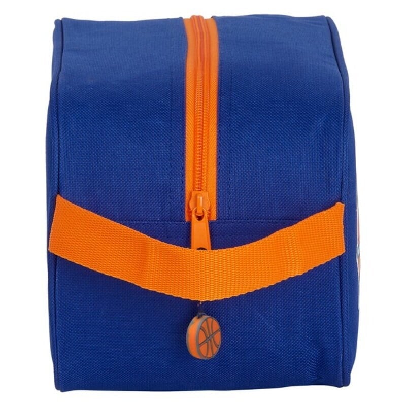 Θήκη Παπουτσιών Ταξιδιού Valencia Basket Μπλε Πορτοκαλί (29 x 15 x 14 cm)