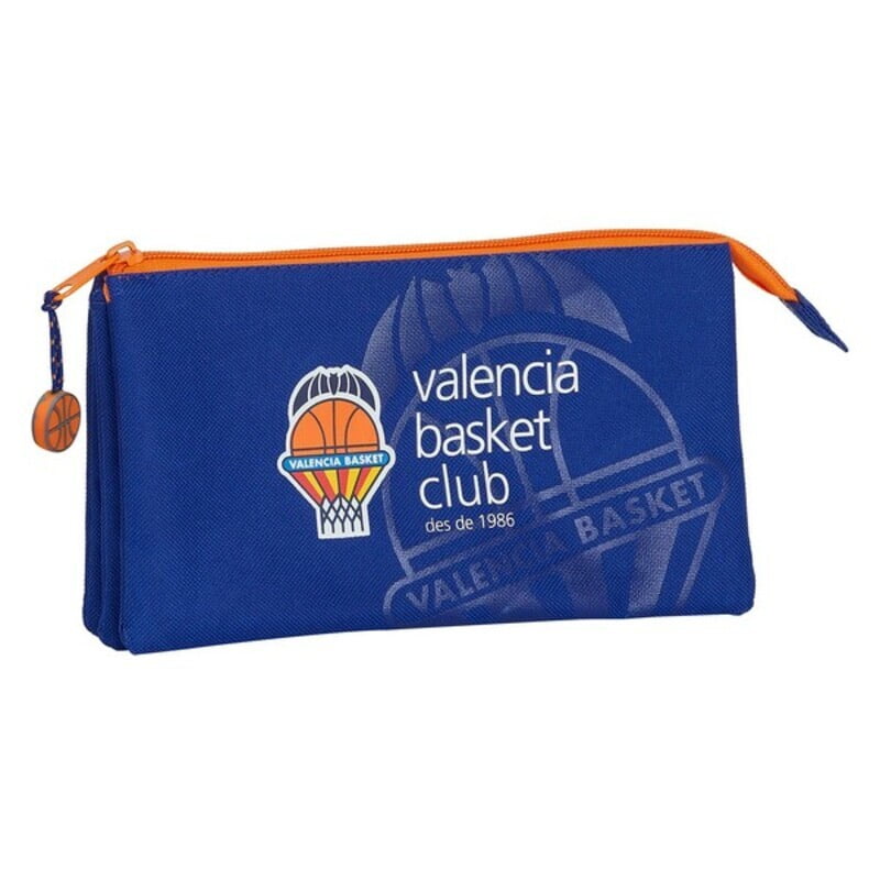 Κασετίνα Valencia Basket Μπλε Πορτοκαλί