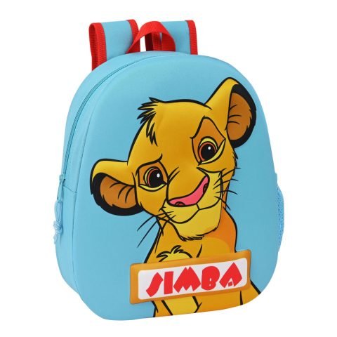 Σχολική Τσάντα 3D The Lion King Simba Κόκκινο Ανοιχτό Μπλε