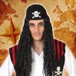 Περούκα Πειρατής Κυματιστά μαλλιά Μελαχρινό 113538