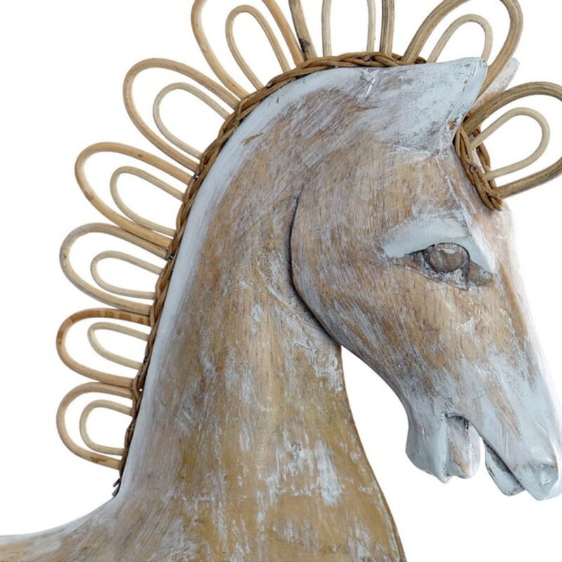Διακοσμητική Φιγούρα DKD Home Decor Άλογο Διακοσμητική κανάτα ρατάν ίνα Άλογο (60 x 17 x 65 cm)