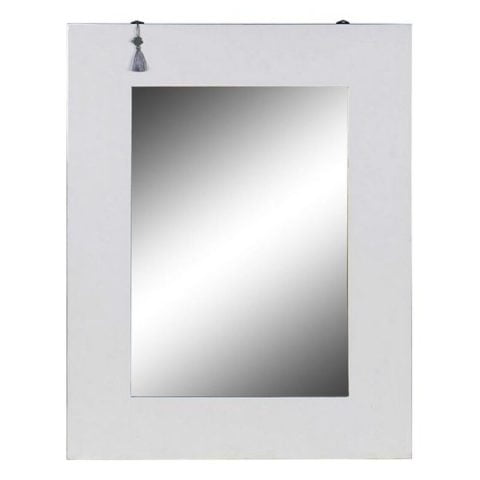 Τοίχο καθρέφτη DKD Home Decor Ανατολικó Λευκό Έλατο (70 x 2 x 90 cm)
