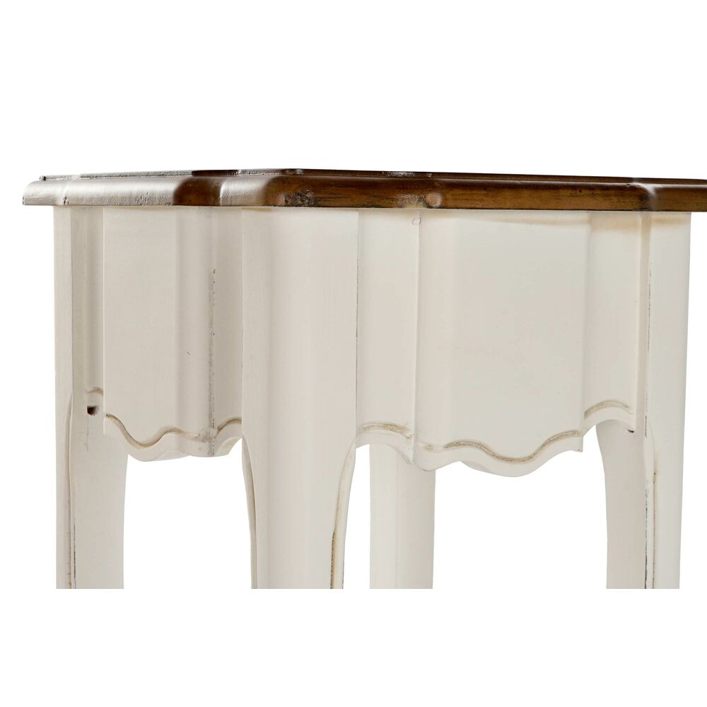 Σετ με 2 τραπέζια DKD Home Decor Λευκό Καφέ (2 pcs) (35 x 35 x 80 cm)