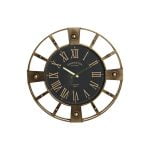 Ρολόι Τοίχου DKD Home Decor Μαύρο Σίδερο Χρυσό (60 x 8 x 60 cm)