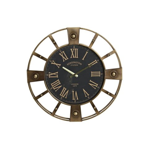 Ρολόι Τοίχου DKD Home Decor Μαύρο Σίδερο Χρυσό (60 x 8 x 60 cm)