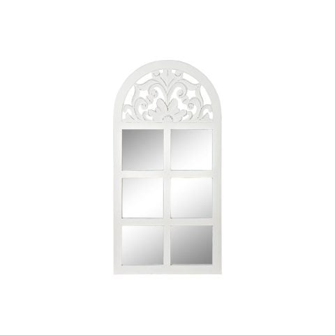 Τοίχο καθρέφτη DKD Home Decor Λευκό Κρυστάλλινο Ξύλο MDF (81 x 2.5 x 162.5 cm)