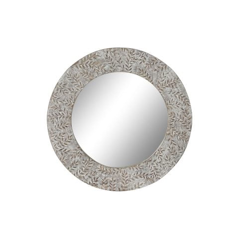 Τοίχο καθρέφτη DKD Home Decor Λευκό Κρυστάλλινο Mandala Ξύλο από Μάνγκο Ξύλο MDF (76 x 4 x 76 cm)
