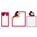 Σετ Αυτοκόλλητων Σημειώσεων Mickey Mouse (3 pcs) Κόκκινο