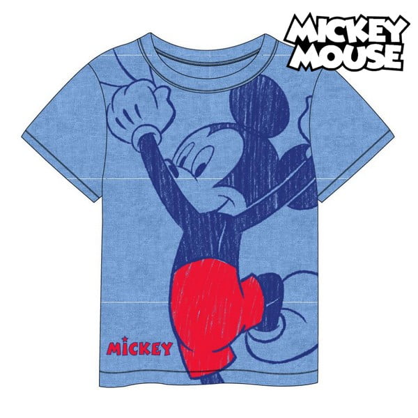 Παιδικό Μπλούζα με Κοντό Μανίκι Mickey Mouse Μπλε