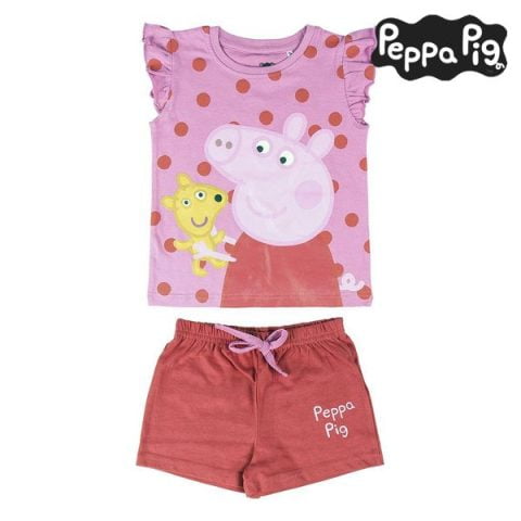 Kαλοκαιρινή παιδική πιτζάμα Peppa Pig Ροζ Κόκκινο