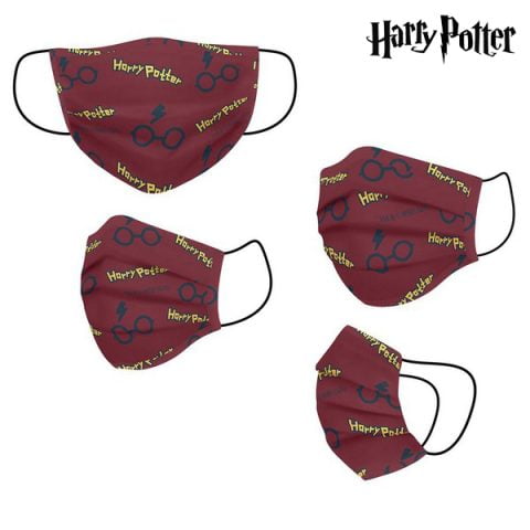 Επαναχρησιμοποιήσιμη Υφασμάτινη Μάσκα  Υγιεινής Harry Potter Παιδικά Κόκκινο