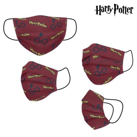 Επαναχρησιμοποιήσιμη Υφασμάτινη Μάσκα  Υγιεινής Harry Potter Ενηλίκων Κόκκινο