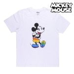 Μπλούζα με Κοντό Μανίκι Disney Pride Λευκό