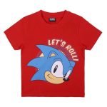 Παιδικό Μπλούζα με Κοντό Μανίκι Sonic Κόκκινο